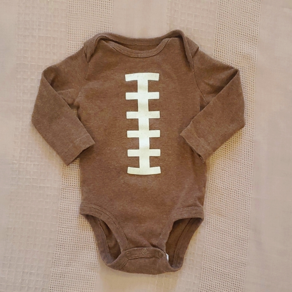 5/$30 Carter's Brown Football Onesie - (6M - EUC)